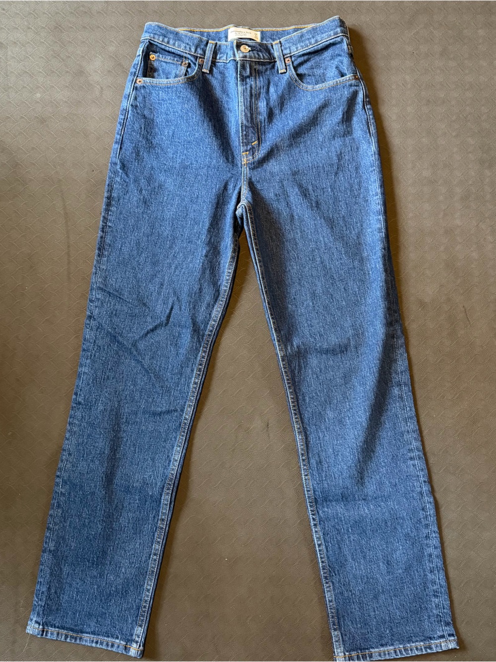 Abercrombie & Fitch Women's ‘90s Straight Ultra High Rise Jeans - Dark Wash